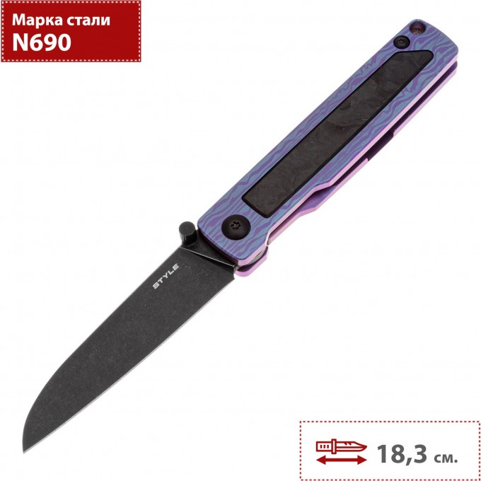 Складной нож MR.BLADE STYLE MB382-N690BSW MB382-N690BSW/TIVI Складной нож MR.BLADE STYLE MB382-N690BSW MB382-N690BSW/TIVI